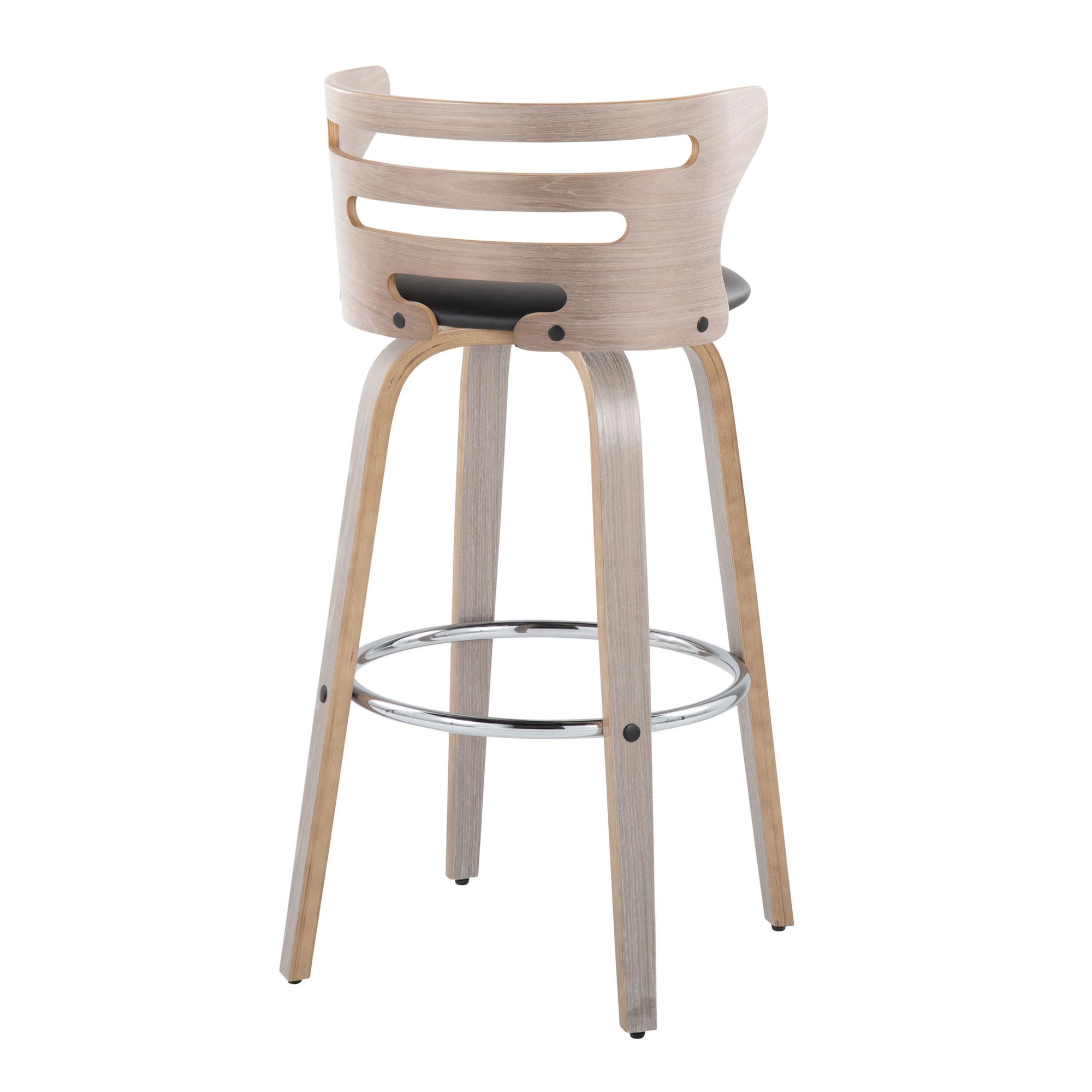 Cosini 30 Mid-Century Modern Barstool Light Grey/Black (Set of 2) 8 Cosini 30 Mid-Century Modern Barstool Light Grey/Black (Set of 2) - Image 8