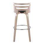 Cosini 30 Mid-Century Modern Barstool Light Grey/Black (Set of 2) 20 Cosini 30 Mid-Century Modern Barstool Light Grey/Black (Set of 2)