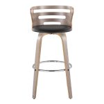 Cosini 30 Mid-Century Modern Barstool Light Grey/Black (Set of 2) 21 Cosini 30 Mid-Century Modern Barstool Light Grey/Black (Set of 2)