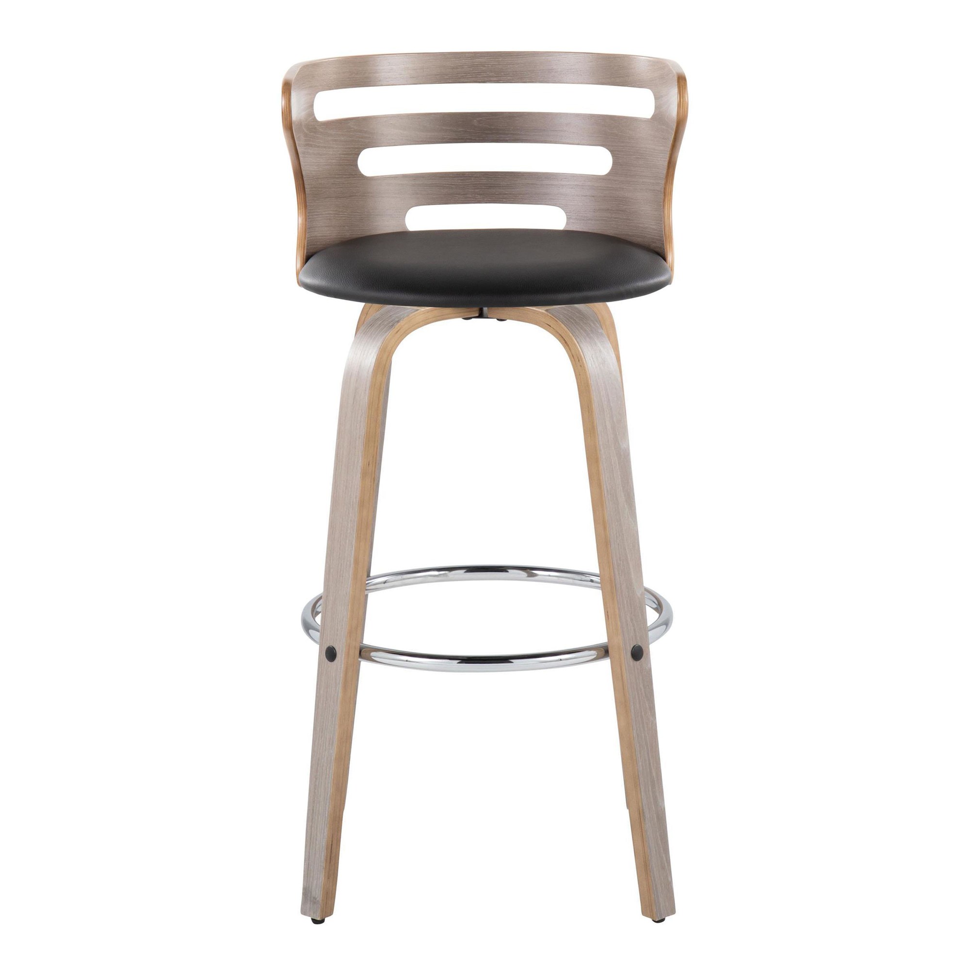 Cosini 30 Mid-Century Modern Barstool Light Grey/Black (Set of 2) 10 Cosini 30 Mid-Century Modern Barstool Light Grey/Black (Set of 2) - Image 10