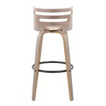 Cosini 30 Mid-Century Modern Light Grey Barstool (Set of 2)
