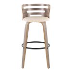Cosini 30 Mid-Century Modern Light Grey Barstool (Set of 2)