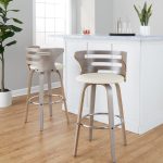 Cosini 30 Mid-Century Modern Light Grey Barstools (Set of 2) 12 Cosini 30 Mid-Century Modern Light Grey Barstools (Set of 2)