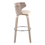 Cosini 30 Mid-Century Modern Light Grey Barstools (Set of 2) 18 Cosini 30 Mid-Century Modern Light Grey Barstools (Set of 2)