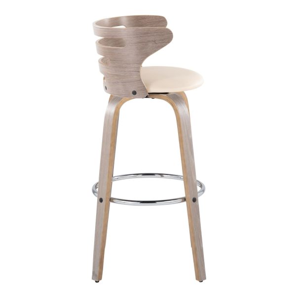 Cosini 30 Mid Century Modern Light Grey Barstools Set of 2 6