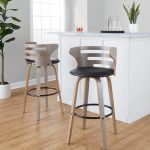 Cosini 30 Mid-Century Modern Swivel Barstool Light Grey (Set of 2) 13 Cosini 30 Mid-Century Modern Swivel Barstool Light Grey (Set of 2)