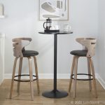 Cosini 30 Mid-Century Modern Swivel Barstool Light Grey (Set of 2) 14 Cosini 30 Mid-Century Modern Swivel Barstool Light Grey (Set of 2)