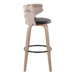 Cosini 30 Mid-Century Modern Swivel Barstool Light Grey (Set of 2) 18 Cosini 30 Mid-Century Modern Swivel Barstool Light Grey (Set of 2)