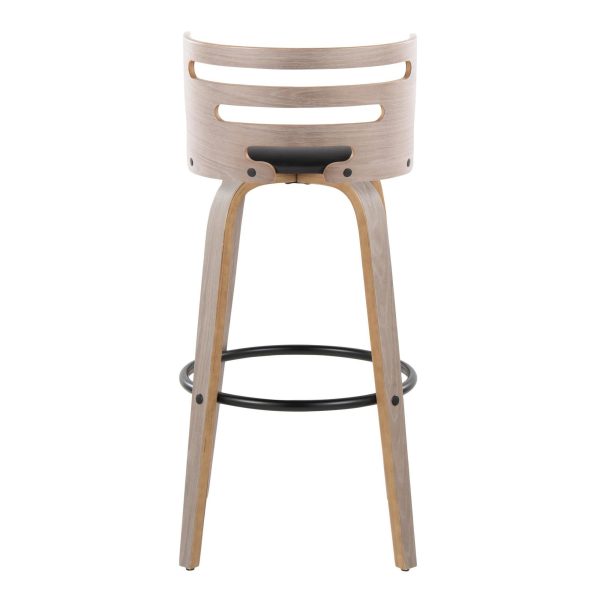 Cosini 30 Mid Century Modern Swivel Barstool Light Grey Set of 2 8