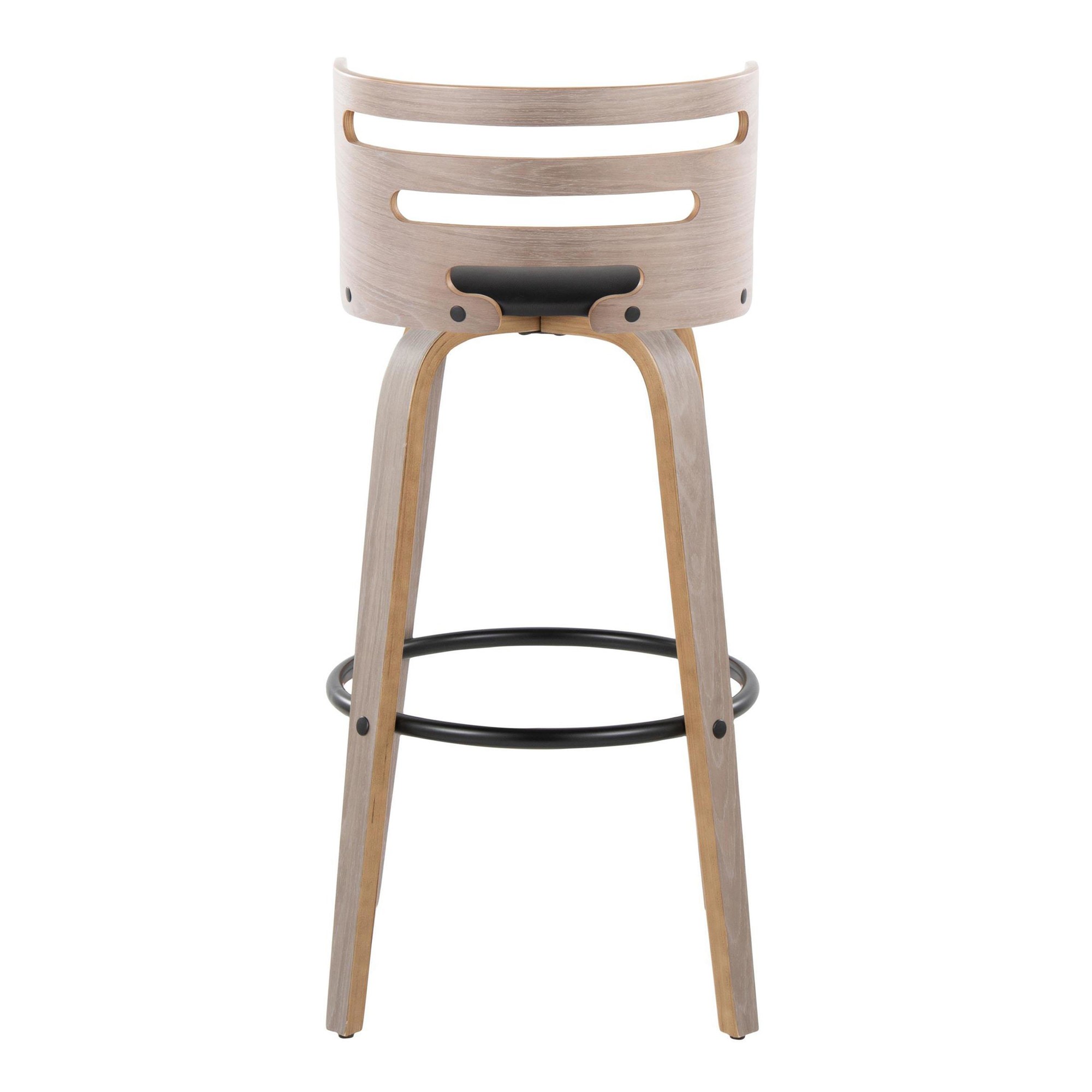 Cosini 30 Mid-Century Modern Swivel Barstool Light Grey (Set of 2) 9 Cosini 30 Mid-Century Modern Swivel Barstool Light Grey (Set of 2) - Image 9