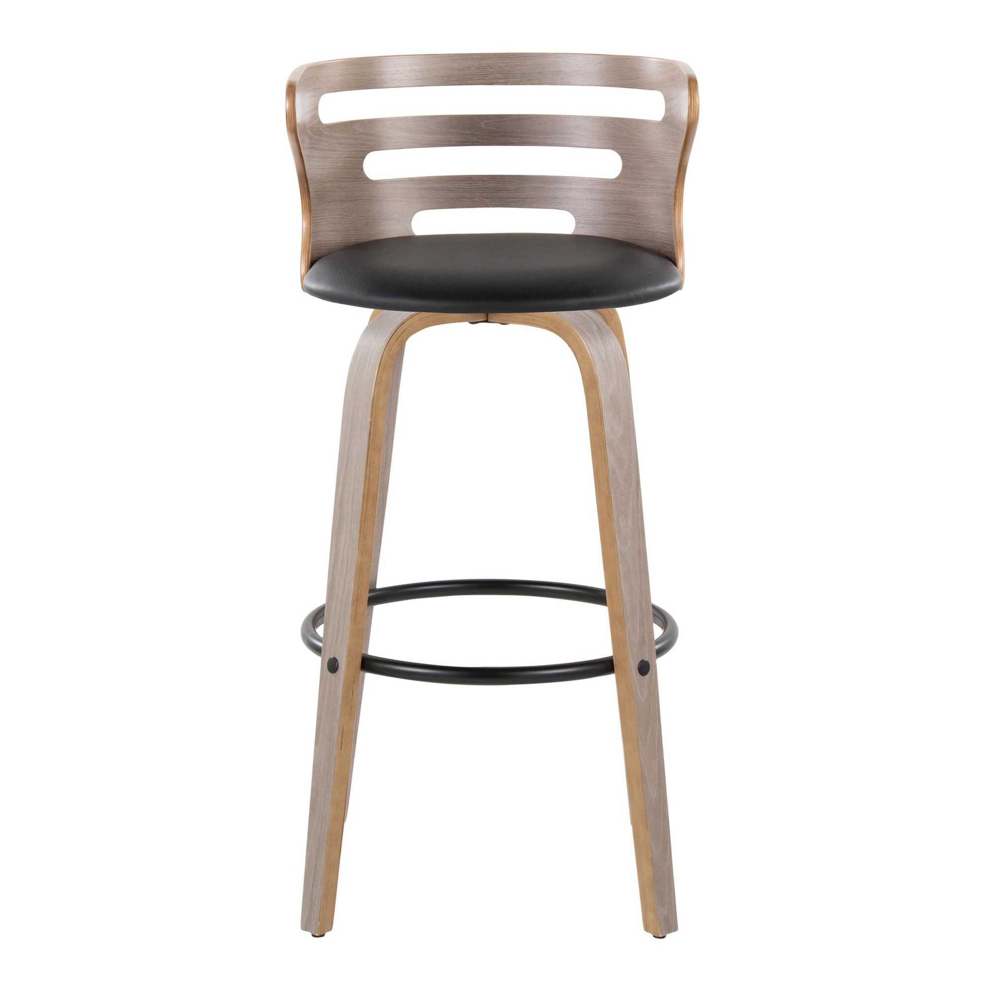 Cosini 30 Mid-Century Modern Swivel Barstool Light Grey (Set of 2) 10 Cosini 30 Mid-Century Modern Swivel Barstool Light Grey (Set of 2) - Image 10