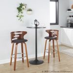Cosini 30 Mid-Century Modern Walnut Brown Swivel Barstool (Set of 2) 14 Cosini 30 Mid-Century Modern Walnut Brown Swivel Barstool (Set of 2)