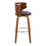 Cosini 30 Mid-Century Modern Walnut Brown Swivel Barstool (Set of 2) 17 Cosini 30 Mid-Century Modern Walnut Brown Swivel Barstool (Set of 2)