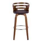 Cosini 30 Mid-Century Modern Walnut Brown Swivel Barstool (Set of 2) 20 Cosini 30 Mid-Century Modern Walnut Brown Swivel Barstool (Set of 2)