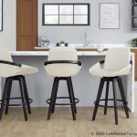 Cosmo 26 Contemporary Black Bamboo Swivel Counter Stool (Set of 2) 10 Cosmo 26 Contemporary Black Bamboo Swivel Counter Stool (Set of 2)