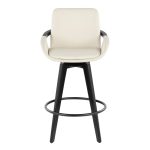 Cosmo 26 Contemporary Black Bamboo Swivel Counter Stool (Set of 2) 16 Cosmo 26 Contemporary Black Bamboo Swivel Counter Stool (Set of 2)