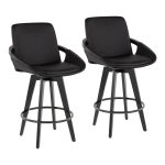 Cosmo 26 Contemporary Black Bamboo Swivel Counter Stools (Set of 2) 11 Cosmo 26 Contemporary Black Bamboo Swivel Counter Stools (Set of 2)