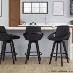 Cosmo 26 Contemporary Black Bamboo Swivel Counter Stools (Set of 2) 10 Cosmo 26 Contemporary Black Bamboo Swivel Counter Stools (Set of 2)