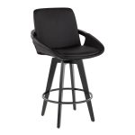 Cosmo 26 Contemporary Black Bamboo Swivel Counter Stools (Set of 2) 12 Cosmo 26 Contemporary Black Bamboo Swivel Counter Stools (Set of 2)