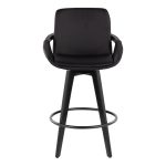 Cosmo 26 Contemporary Black Bamboo Swivel Counter Stools (Set of 2) 16 Cosmo 26 Contemporary Black Bamboo Swivel Counter Stools (Set of 2)