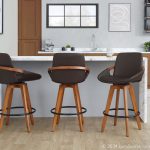 Cosmo 26-Inch Mid-Century Swivel Counter Stool Walnut Bamboo 13 Cosmo 26-Inch Mid-Century Swivel Counter Stool Walnut Bamboo