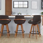 Cosmo 26-Inch Mid-Century Swivel Counter Stool Walnut Bamboo 12 Cosmo 26-Inch Mid-Century Swivel Counter Stool Walnut Bamboo