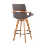 Cosmo 26-Inch Mid-Century Swivel Counter Stool Walnut Bamboo 16 Cosmo 26-Inch Mid-Century Swivel Counter Stool Walnut Bamboo