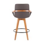 Cosmo 26-Inch Mid-Century Swivel Counter Stool Walnut Bamboo 17 Cosmo 26-Inch Mid-Century Swivel Counter Stool Walnut Bamboo