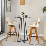 Cosmo 29-Inch Mid-Century Modern Swivel Barstool Bamboo Cream 14 Cosmo 29-Inch Mid-Century Modern Swivel Barstool Bamboo Cream