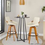 Cosmo 29-Inch Mid-Century Modern Swivel Barstool Bamboo Cream 13 Cosmo 29-Inch Mid-Century Modern Swivel Barstool Bamboo Cream