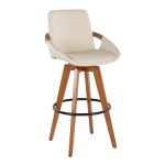Cosmo 29-Inch Mid-Century Modern Swivel Barstool Bamboo Cream 17 Cosmo 29-Inch Mid-Century Modern Swivel Barstool Bamboo Cream