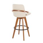 Cosmo 29-Inch Mid-Century Modern Swivel Barstool Bamboo Cream 19 Cosmo 29-Inch Mid-Century Modern Swivel Barstool Bamboo Cream