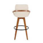 Cosmo 29-Inch Mid-Century Modern Swivel Barstool Bamboo Cream 20 Cosmo 29-Inch Mid-Century Modern Swivel Barstool Bamboo Cream