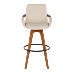 Cosmo 29-Inch Mid-Century Modern Swivel Barstool Bamboo Cream 21 Cosmo 29-Inch Mid-Century Modern Swivel Barstool Bamboo Cream
