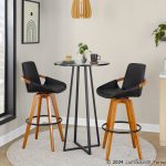 Cosmo 29-Inch Mid-Century Walnut Bamboo Swivel Barstool 15 Cosmo 29-Inch Mid-Century Walnut Bamboo Swivel Barstool