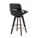 Cosmo Black Faux Leather Contemporary Swivel Counter Stool (Set of 2) 15 Cosmo Black Faux Leather Contemporary Swivel Counter Stool (Set of 2)