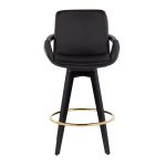 Cosmo Black Faux Leather Contemporary Swivel Counter Stool (Set of 2) 17 Cosmo Black Faux Leather Contemporary Swivel Counter Stool (Set of 2)