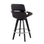 Cosmo Black Faux Leather Contemporary Swivel Counter Stools (Set of 2) 19 Cosmo Black Faux Leather Contemporary Swivel Counter Stools (Set of 2)