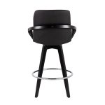 Cosmo Black Faux Leather Contemporary Swivel Counter Stools (Set of 2) 20 Cosmo Black Faux Leather Contemporary Swivel Counter Stools (Set of 2)