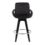 Cosmo Black Faux Leather Contemporary Swivel Counter Stools (Set of 2) 21 Cosmo Black Faux Leather Contemporary Swivel Counter Stools (Set of 2)