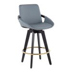 Cosmo Black Wood Contemporary Grey Faux Leather Counter Stools (Set of 2) 13 Cosmo Black Wood Contemporary Grey Faux Leather Counter Stools (Set of 2)
