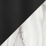 Cosmo Contemporary Black Metal White Marble Round Dining Table
