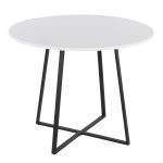 Cosmo Contemporary Black Metal and White Round Dining Table 10 Cosmo Contemporary Black Metal and White Round Dining Table