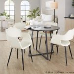 Cosmo Contemporary Black Round Dining Table 10 Cosmo Contemporary Black Round Dining Table