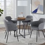 Cosmo Contemporary Black Round Dining Table 12 Cosmo Contemporary Black Round Dining Table