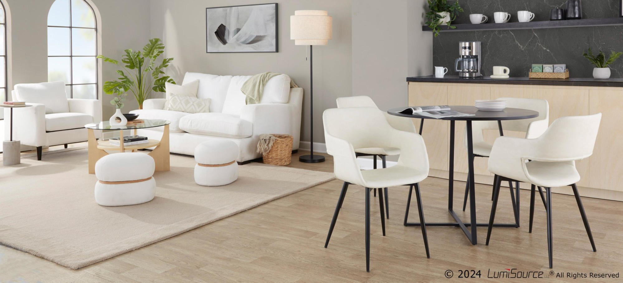 Cosmo Contemporary Black Round Dining Table 4 Cosmo Contemporary Black Round Dining Table - Image 4