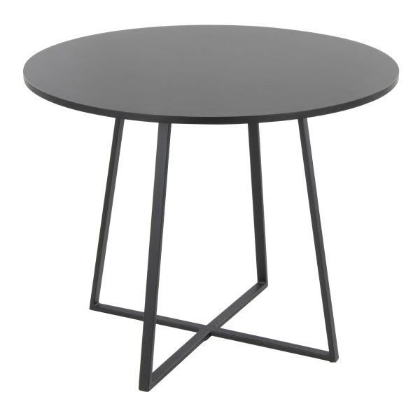 Cosmo Contemporary Black Round Dining Table 4