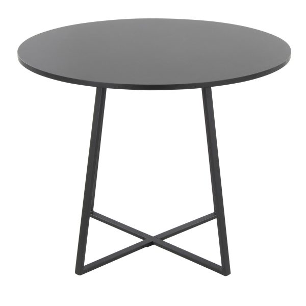 Cosmo Contemporary Black Round Dining Table 5
