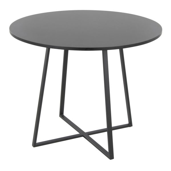 Cosmo Contemporary Black Round Dining Table 6