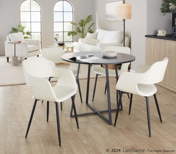 Cosmo Contemporary Black Round Dining Table